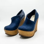 ZAPATO AZUL MUJER 0438