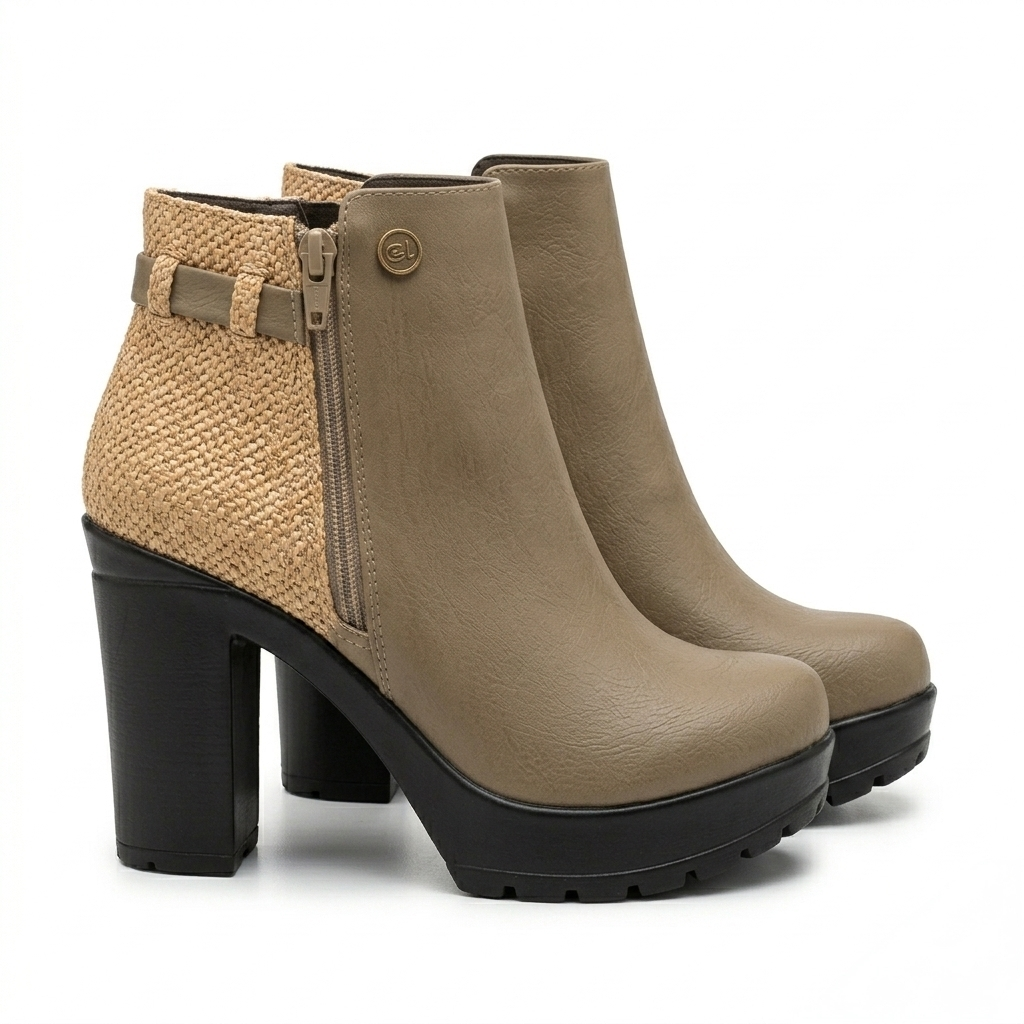 BOTIN BEIGE OSCURO MUJER 0454