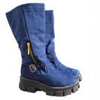 BOTA AZUL MUJER 0447