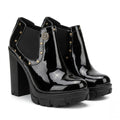 ZAPATO CHAROL NEGRO MUJER 0503