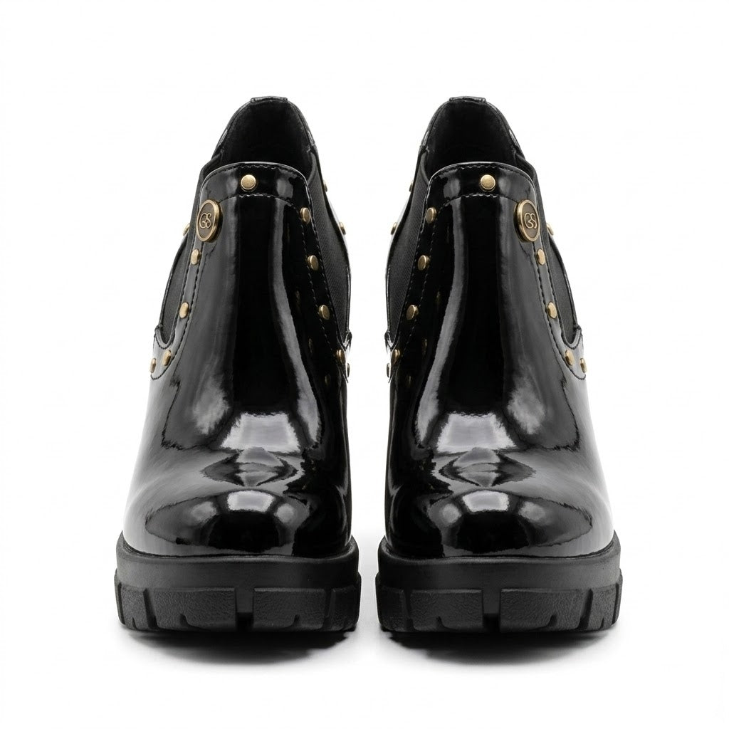 ZAPATO CHAROL NEGRO MUJER 0503