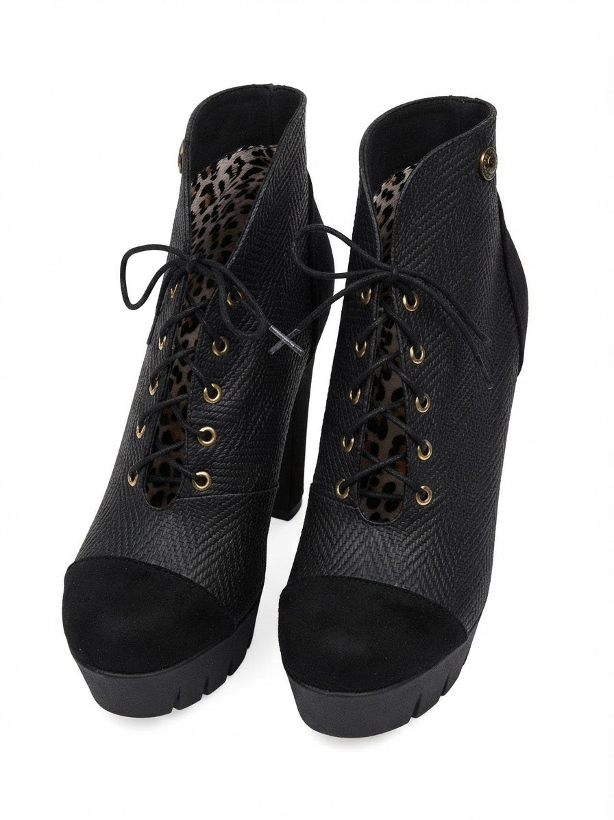 ZAPATO SATIN NEGRO MATE MUJER 0543