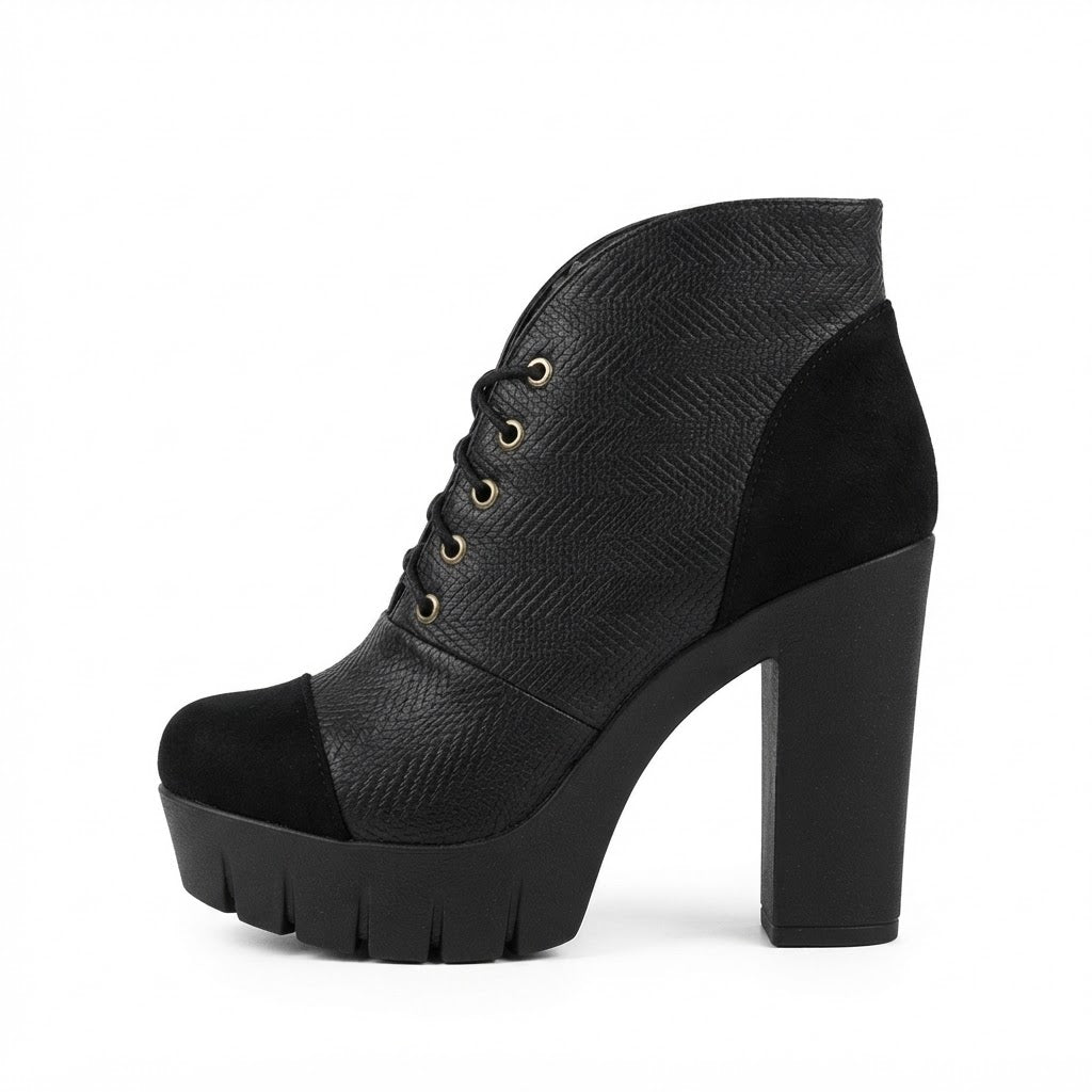 ZAPATO SATIN NEGRO MATE MUJER 0543
