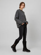 BOTA DE GAMUZA NEGRA MUJER  0448
