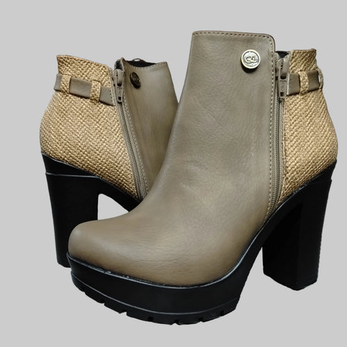 BOTIN BEIGE OSCURO MUJER 0454